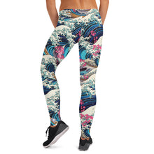 Women's Yoga Pants Workout Leggings - The Great Wave Off Kanagawa 001 Exclusive Great Wave Kanagawa Leggings Tights Womens