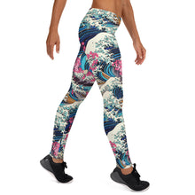 Women's Yoga Pants Workout Leggings - The Great Wave Off Kanagawa 001 Exclusive Great Wave Kanagawa Leggings Tights Womens