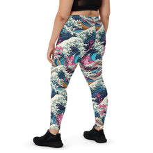 Women's Yoga Pants Workout Leggings - The Great Wave Off Kanagawa 001 Exclusive Great Wave Kanagawa Leggings Tights Womens