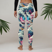 Women's Yoga Pants Workout Leggings - The Great Wave Off Kanagawa 001 Exclusive Great Wave Kanagawa Leggings Tights Womens