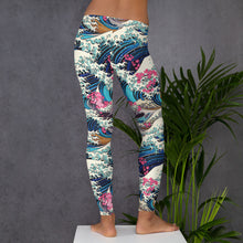 Women's Yoga Pants Workout Leggings - The Great Wave Off Kanagawa 001 Exclusive Great Wave Kanagawa Leggings Tights Womens