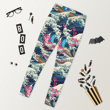Women's Yoga Pants Workout Leggings - The Great Wave Off Kanagawa 001 Exclusive Great Wave Kanagawa Leggings Tights Womens