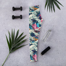 Women's Yoga Pants Workout Leggings - The Great Wave Off Kanagawa 001 Exclusive Great Wave Kanagawa Leggings Tights Womens