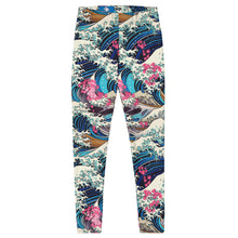 Women's Yoga Pants Workout Leggings - The Great Wave Off Kanagawa 001 Exclusive Great Wave Kanagawa Leggings Tights Womens