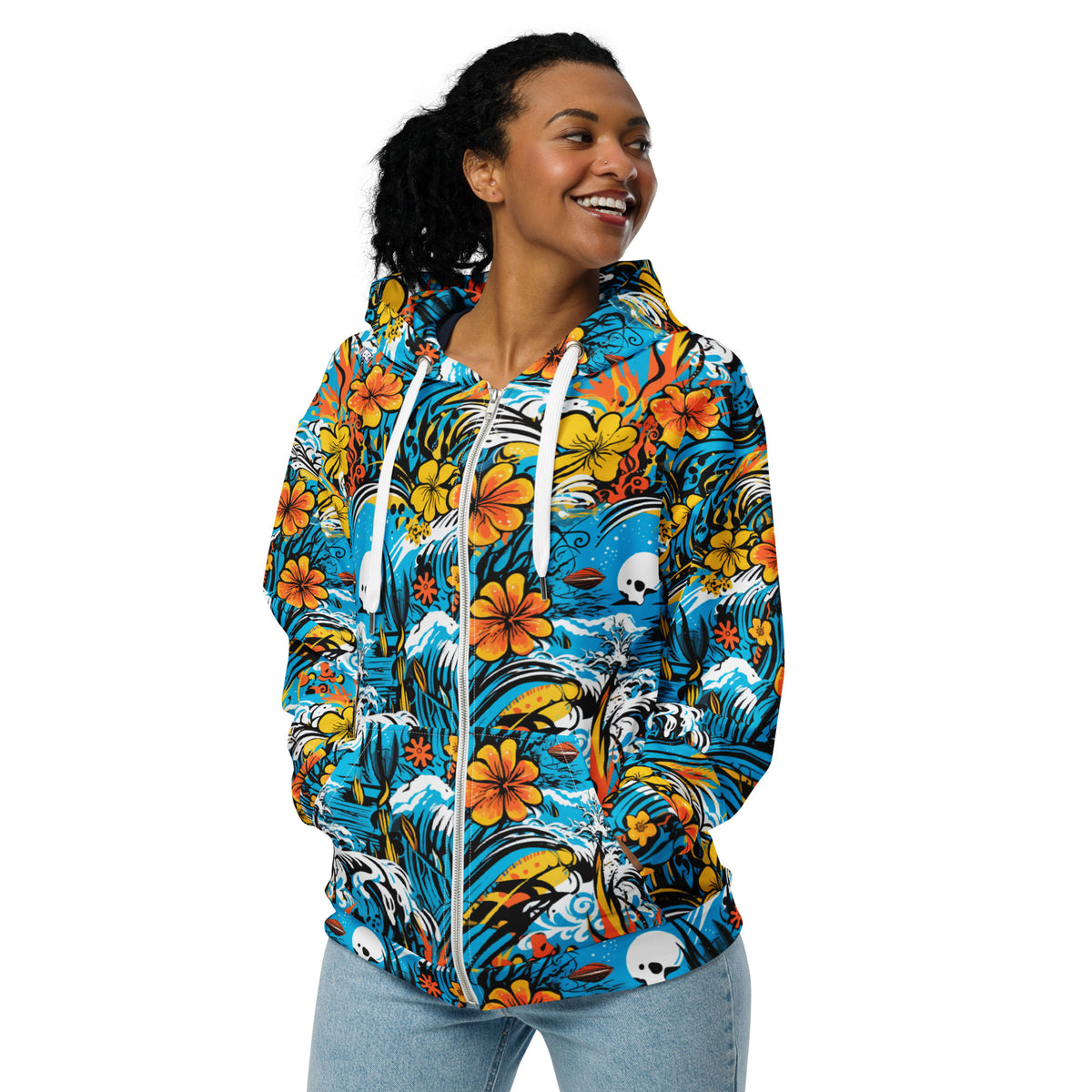 パーカー・フーディ Womens Collage Gimp Zip Hoody 71F3BxlWOWL.jpg