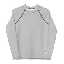 Youth Boys Grappling Rash Guard – Long Sleeve Solid Sportswear – Smoke