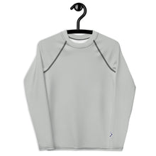 Youth Boys Grappling Rash Guard – Long Sleeve Solid Sportswear – Smoke