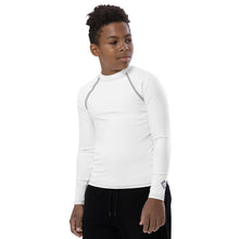 Youth Boys Long Sleeve Base Layer – Solid Color Rash Guard Top – Snow