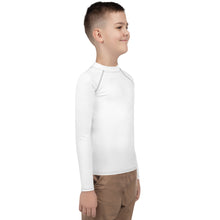 Youth Boys Long Sleeve Base Layer – Solid Color Rash Guard Top – Snow