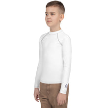 Youth Boys Long Sleeve Base Layer – Solid Color Rash Guard Top – Snow