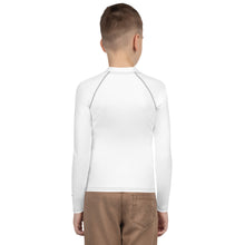 Youth Boys Long Sleeve Base Layer – Solid Color Rash Guard Top – Snow