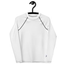 Youth Boys Long Sleeve Base Layer – Solid Color Rash Guard Top – Snow