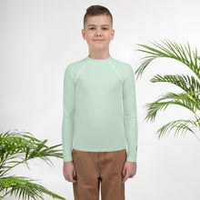 Youth Boys Long Sleeve Rash Guard – Essential Solid Color Base Layer – Surf Crest