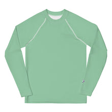 Youth Boys Training Rash Guard – Solid Color Long Sleeve Performance Tee – Vista Blue