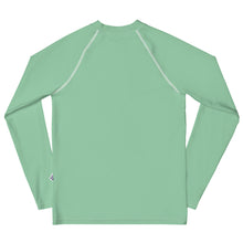 Youth Boys Training Rash Guard – Solid Color Long Sleeve Performance Tee – Vista Blue