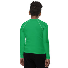 Youth Boys UV Protection Rash Guard – Long Sleeve in Bold Solids – Jade