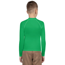 Youth Boys UV Protection Rash Guard – Long Sleeve in Bold Solids – Jade