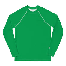 Youth Boys UV Protection Rash Guard – Long Sleeve in Bold Solids – Jade