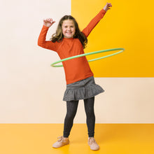 Youth Girls Active Rash Guard – Sleek Solid Color Long Sleeve Design – Flamingo