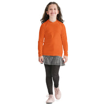 Youth Girls Active Rash Guard – Sleek Solid Color Long Sleeve Design – Flamingo
