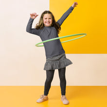 Youth Girls BJJ Style Rash Guard – Long Sleeve in Solid Color Finish – Charcoal
