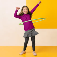Youth Girls Compression Fit Rash Guard – Long Sleeve Solid Design – Fresh Eggplant
