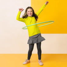 Youth Girls Long Sleeve Training Rash Guard – Clean Solid Look – Golden Sun