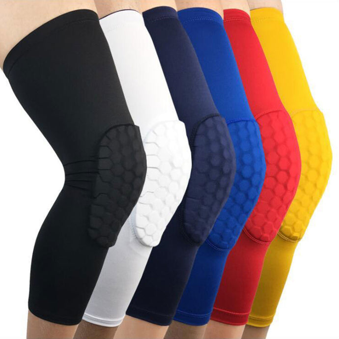 1Pc Honeycomb Long Sleeve Knee Pad - Superior Calf Support for Sports and Workouts Compression Equipment Knee Pads Protection