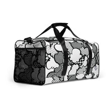 Black and White Graffiti Clouds Sports Duffle Bag - Perfect for Gym and Travel Bag Bags BJJ Boxing Clouds Duffel Bags Exclusive Judo Muay Thai Running Wrestling Yoga