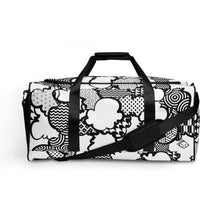Black and White Graffiti Clouds Sports Duffle Bag - Perfect for Gym and Travel Bag Bags BJJ Boxing Clouds Duffel Bags Exclusive Judo Muay Thai Running Wrestling Yoga