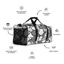 Black and White Graffiti Clouds Sports Duffle Bag - Perfect for Gym and Travel Bag Bags BJJ Boxing Clouds Duffel Bags Exclusive Judo Muay Thai Running Wrestling Yoga