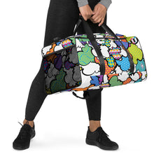 Eye-Catching CMYK Graffiti Clouds Sports Duffle Bag for Gym and Travel Bag Bags BJJ Boxing Clouds Duffel Bags Exclusive Judo Muay Thai Running Wrestling Yoga