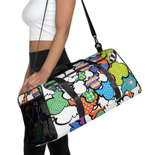 Eye-Catching CMYK Graffiti Clouds Sports Duffle Bag for Gym and Travel Bag Bags BJJ Boxing Clouds Duffel Bags Exclusive Judo Muay Thai Running Wrestling Yoga