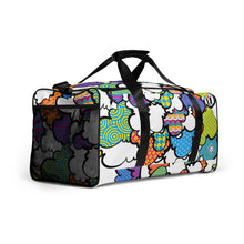 Eye-Catching CMYK Graffiti Clouds Sports Duffle Bag for Gym and Travel Bag Bags BJJ Boxing Clouds Duffel Bags Exclusive Judo Muay Thai Running Wrestling Yoga