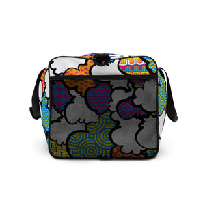 Eye-Catching CMYK Graffiti Clouds Sports Duffle Bag for Gym and Travel Bag Bags BJJ Boxing Clouds Duffel Bags Exclusive Judo Muay Thai Running Wrestling Yoga