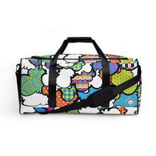 Eye-Catching CMYK Graffiti Clouds Sports Duffle Bag for Gym and Travel Bag Bags BJJ Boxing Clouds Duffel Bags Exclusive Judo Muay Thai Running Wrestling Yoga