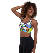 Get a Boost of Confidence with Women's CMYK Graffiti Clouds Padded Sports Bra 001 BJJ Boxing Clouds Exclusive Judo Muay Thai Running Sports Bra Womens Wrestling