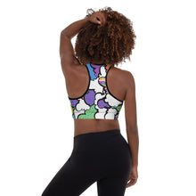 Get a Boost of Confidence with Women's CMYK Graffiti Clouds Padded Sports Bra 001 BJJ Boxing Clouds Exclusive Judo Muay Thai Running Sports Bra Womens Wrestling