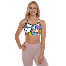 Get a Boost of Confidence with Women's CMYK Graffiti Clouds Padded Sports Bra 001 BJJ Boxing Clouds Exclusive Judo Muay Thai Running Sports Bra Womens Wrestling