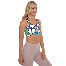 Get a Boost of Confidence with Women's CMYK Graffiti Clouds Padded Sports Bra 001 BJJ Boxing Clouds Exclusive Judo Muay Thai Running Sports Bra Womens Wrestling