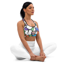 Get a Boost of Confidence with Women's CMYK Graffiti Clouds Padded Sports Bra 001 BJJ Boxing Clouds Exclusive Judo Muay Thai Running Sports Bra Womens Wrestling