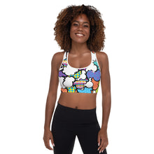 Get a Boost of Confidence with Women's CMYK Graffiti Clouds Padded Sports Bra 001 BJJ Boxing Clouds Exclusive Judo Muay Thai Running Sports Bra Womens Wrestling