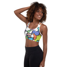 Get a Boost of Confidence with Women's CMYK Graffiti Clouds Padded Sports Bra 001 BJJ Boxing Clouds Exclusive Judo Muay Thai Running Sports Bra Womens Wrestling