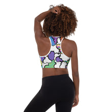 Get a Boost of Confidence with Women's CMYK Graffiti Clouds Padded Sports Bra 001 BJJ Boxing Clouds Exclusive Judo Muay Thai Running Sports Bra Womens Wrestling