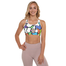 Get a Boost of Confidence with Women's CMYK Graffiti Clouds Padded Sports Bra 001 BJJ Boxing Clouds Exclusive Judo Muay Thai Running Sports Bra Womens Wrestling
