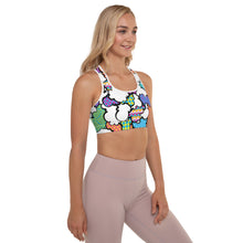Get a Boost of Confidence with Women's CMYK Graffiti Clouds Padded Sports Bra 001 BJJ Boxing Clouds Exclusive Judo Muay Thai Running Sports Bra Womens Wrestling