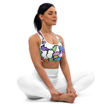 Get a Boost of Confidence with Women's CMYK Graffiti Clouds Padded Sports Bra 001 BJJ Boxing Clouds Exclusive Judo Muay Thai Running Sports Bra Womens Wrestling