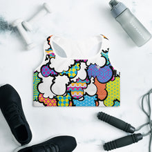 Get a Boost of Confidence with Women's CMYK Graffiti Clouds Padded Sports Bra 001 BJJ Boxing Clouds Exclusive Judo Muay Thai Running Sports Bra Womens Wrestling