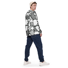 Men's Black and White Graffiti Clouds Zipped Windbreaker Hoodie 001 Athleisure Boxing Clouds Exclusive Graffiti Hip Hop Hoodie Hoodies Jiu-Jitsu Judo Kick Boxing Mens MMA Muay Thai Running Streetwear Windbreaker