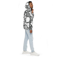 Men's Black and White Graffiti Clouds Zipped Windbreaker Hoodie 001 Athleisure Boxing Clouds Exclusive Graffiti Hip Hop Hoodie Hoodies Jiu-Jitsu Judo Kick Boxing Mens MMA Muay Thai Running Streetwear Windbreaker